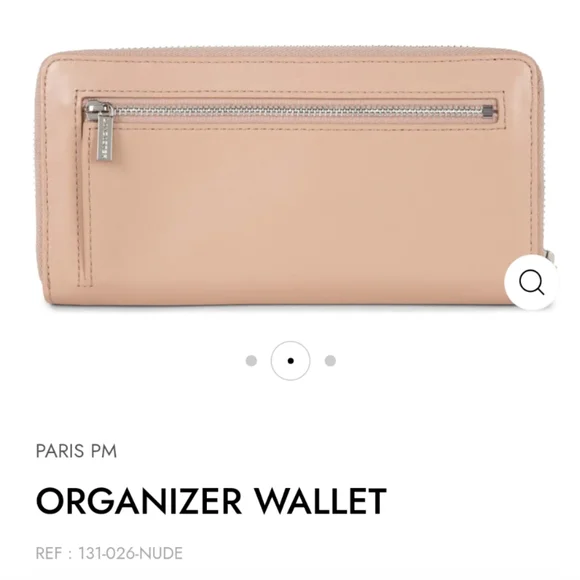SOLD 💯 Lancaster Paris Nude Zipper Wallet NIB $240 - Picture 3 of 16